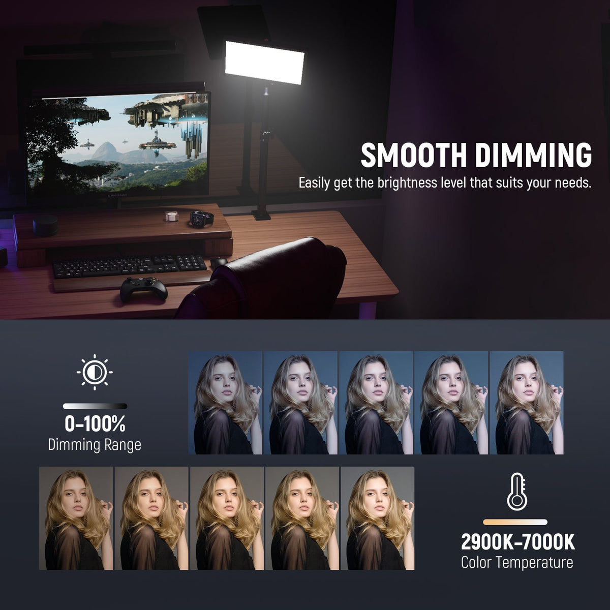 NEEWER GL25B 12.9" Streaming Key Light