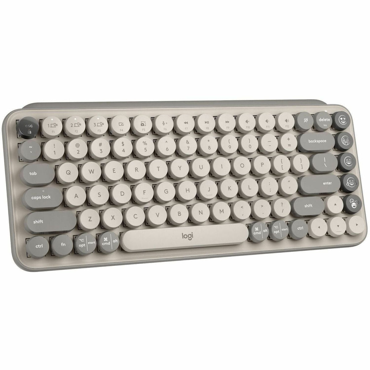 Logitech POP Keys Mechanical Wireless Keyboard with Customizable Emoji Keys, Compact Design, Bluetooth, Mist - 920-011232