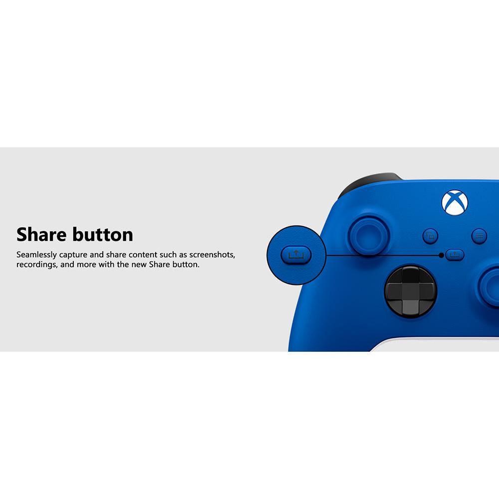 Microsoft WLC M Branded Shock Blue Gaming Controller