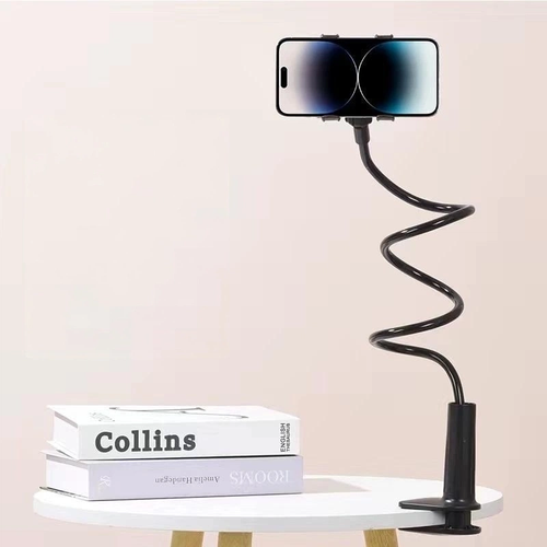 1.2m Universal Gooseneck Phone Holder, Flexible Extra Long Arm Clip Phone Stand for Bed, Desk & Bedroom