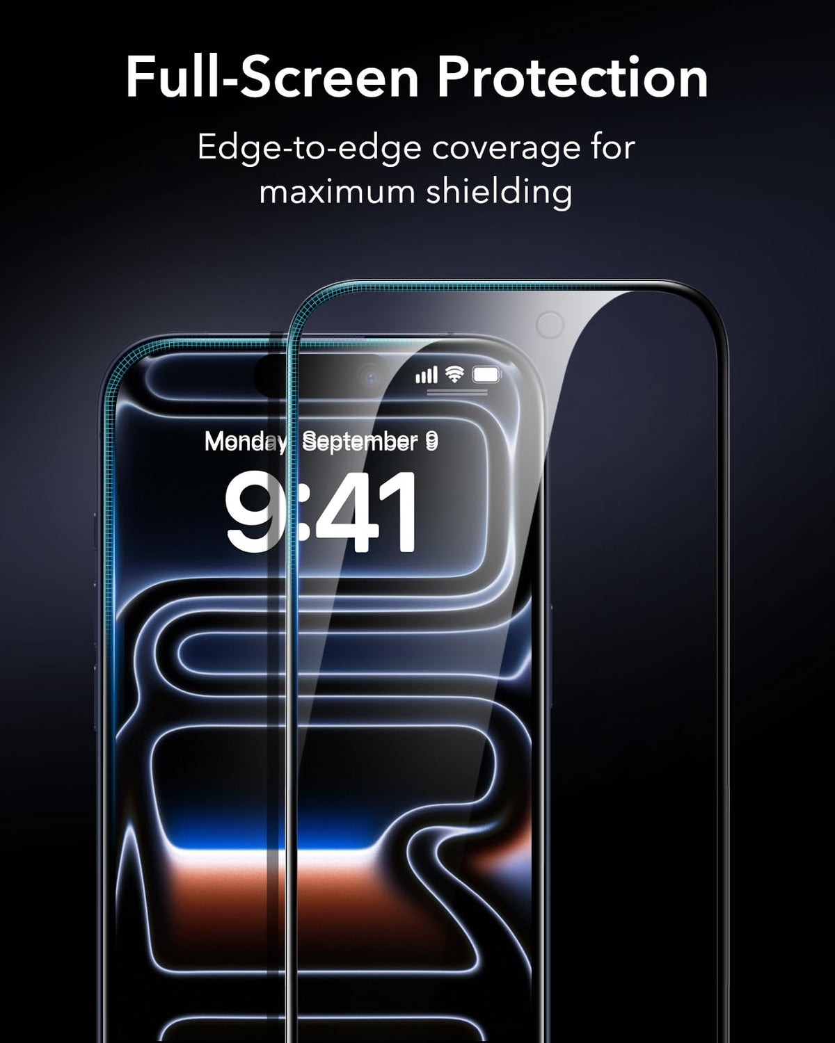 ESR 3 Pack 9H+ Glass for iPhone 16 Pro Max Screen Protector, [Military Grade Shatterproof & Longest Durable] Armorite Ultra-Tough Tempered Glass with UltraFit Tray